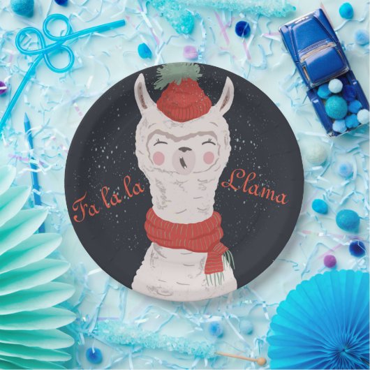 Assiettes En Carton Fa la Llama Noël (Fête)
