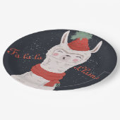 Assiettes En Carton Fa la Llama Noël (Angle)