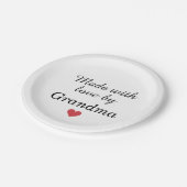 Assiettes En Carton Fabriqué avec amour par grand-mère (Angle)