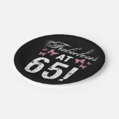 Assiettes En Carton Fabuleux 65e anniversaire (Angle)