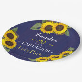 Assiettes En Carton Fabuleux et Cinquante Anniversaire Moderne Bleu To (Angle)