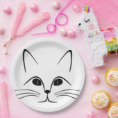 ASSIETTES EN CARTON FACE CAT (Fête)