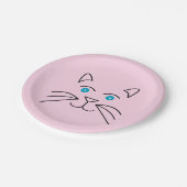 Assiettes En Carton Face de chat (Angle)