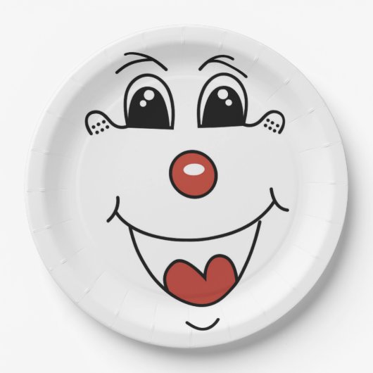 ASSIETTES EN CARTON FACE DE CLOWN (Devant)