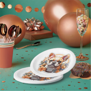 Assiettes En Carton Facile à personnaliser Frenchie