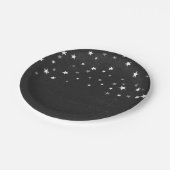 Assiettes En Carton Faded Black Denim Starry Grunge Party Favoriser Cu (Angle)