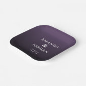 Assiettes En Carton Faire invitation de mariage minimaliste violet (Angulaire)