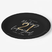 Assiettes En Carton Faire paraître 21 belles pièces d'or fête d'annive (Angle)