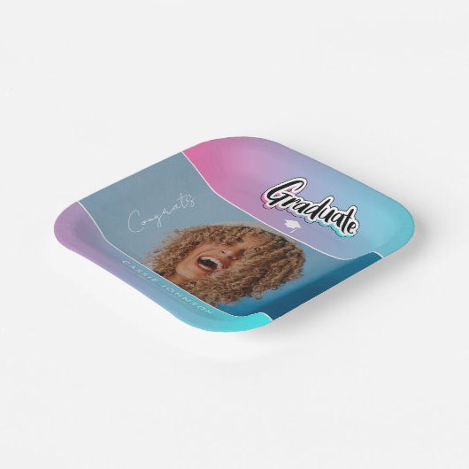 Assiettes En Carton Faire-part de diplôme (Angulaire)