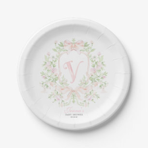 Assiettes En Carton Faire-part de naissance Préparatoire avec blason