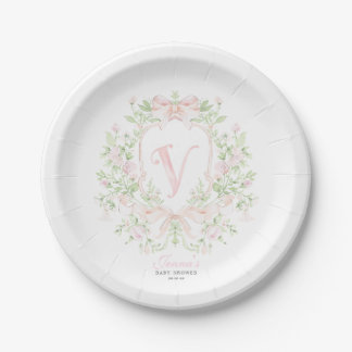 Assiettes En Carton Faire-part de naissance Préparatoire avec blason
