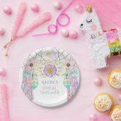 Assiettes En Carton Fairy Dream Catcher Boho Feathals Crystals (Fête)