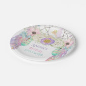 Assiettes En Carton Fairy Dream Catcher Boho Feathals Crystals (Angle)