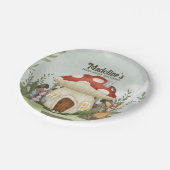 Assiettes En Carton Fairy First 1er Anniversaire Champignons Bois Anim (Angle)