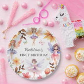Assiettes En Carton Fairy First Magical Garden 1er anniversaire (Fête)
