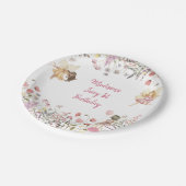 Assiettes En Carton Fairy Garden Boho Fleur sauvage (Angle)