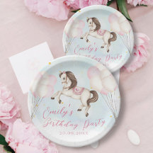 Fairytale bébé Pony rose ballons étoiles Anniversa