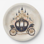 Assiettes En Carton Fairytale Carriage and Castle (Devant)