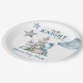Assiettes En Carton Fairytale Dreamy Dragon Blue Knight Baby shower (Angle)