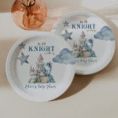 Assiettes En Carton Fairytale Dreamy Dragon Blue Knight Baby shower