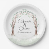 Assiettes En Carton Fairytale Entrée du Mariage forestier (Devant)