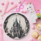 Assiettes En Carton Fairytale Floral Castle (Fête)