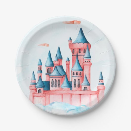 Assiettes En Carton Fairytale Princess Castle (Devant)