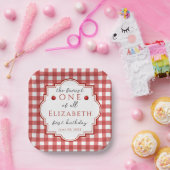 Assiettes En Carton Fairytale Princess Fairest One Red Plaid Anniversa (Fête)