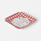 Assiettes En Carton Fairytale Princess Fairest One Red Plaid Anniversa (Angulaire)