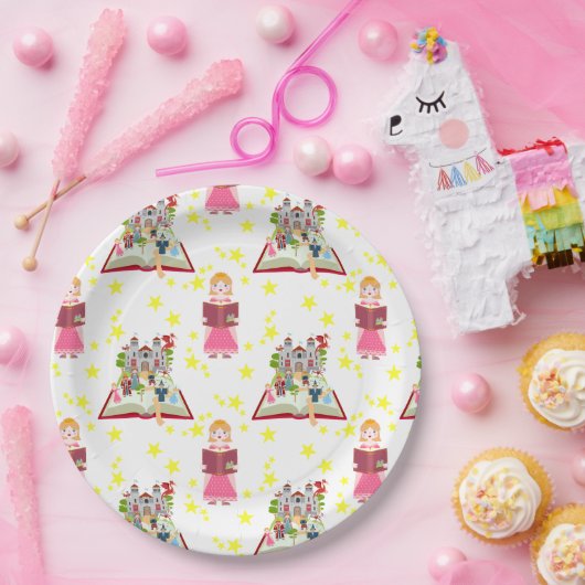 Assiettes En Carton Fairytale Stories Fille fête d'anniversaire (Fête)