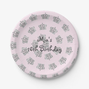 Assiettes En Carton Fairytale Vintage Rose Princess Plaques Royales de