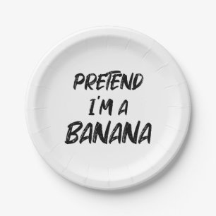 Assiettes En Carton Fais comme si j'étais une banane