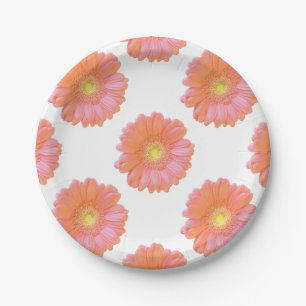 Assiettes En Carton Faisée de gerbera orange