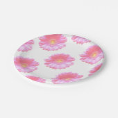 Assiettes En Carton Faisée de gerbera rose pâle (Angle)