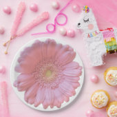 Assiettes En Carton Faisée de gerbera rose pâle (Fête)