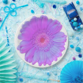 Assiettes En Carton Faisée de gerbera violette (Fête)