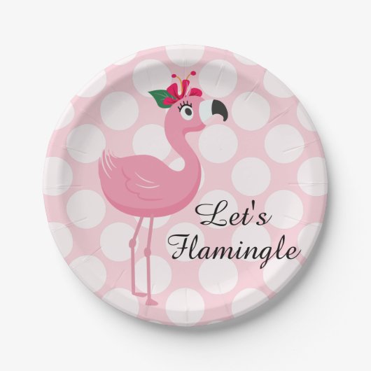 Assiettes En Carton Faisons flamingle... (Devant)