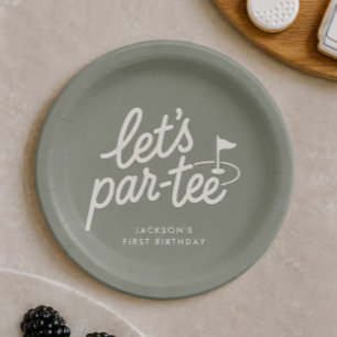 Assiettes En Carton Faisons la fête au golf pour le 1er anniversaire