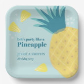 Assiettes En Carton Faisons la fête comme un ananas (Recto)
