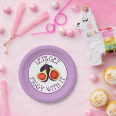 Assiettes En Carton Faisons-nous Figgy avec ça drôle Figs Végétarien (Fête)