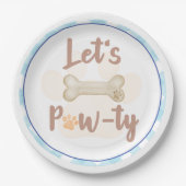 Assiettes En Carton Faisons Pawty Chien Chien Chien Chien Anniversaire (Devant)
