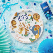 Assiettes En Carton Faisons un safari sauvage animaux anniversaires de (Fête)