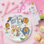 Assiettes En Carton Faisons un safari sauvage animaux anniversaires de (Fête)