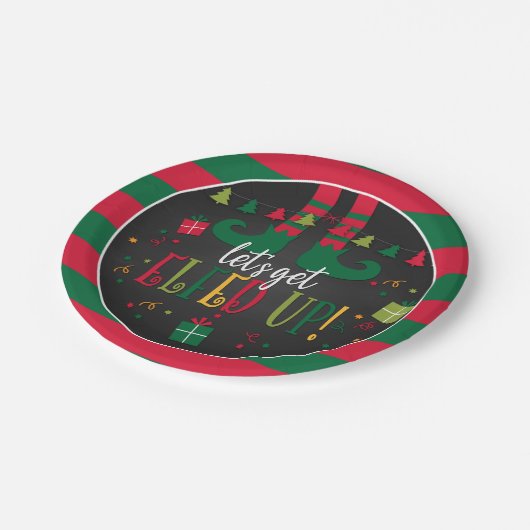 Assiettes En Carton Faisons une fête de Noël (Angle)