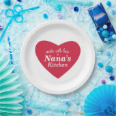 Assiettes En Carton Fait avec l'étiquette de nourriture d'amour (Fête)