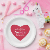 Assiettes En Carton Fait avec l'étiquette de nourriture d'amour (Fête)