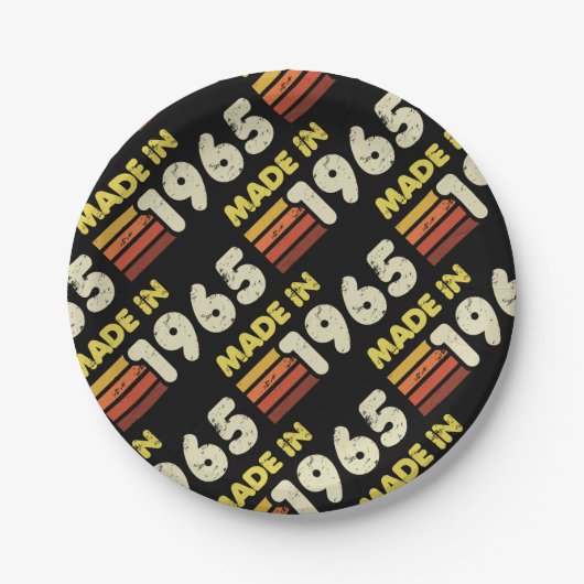 Assiettes En Carton Fait En 1965 60e Anniversaire (Devant)