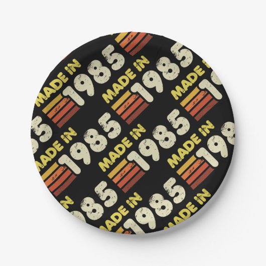 Assiettes En Carton Fait En 1985 40e Anniversaire (Devant)