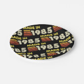 Assiettes En Carton Fait En 1985 40e Anniversaire (Angle)