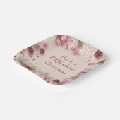 Assiettes En Carton Faites un Noël à la ROSE (Angulaire)